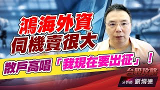 鴻海外資伺機賣很大，散戶高唱「我現在要出征」！｜台股攻略｜劉烱德 (圖)