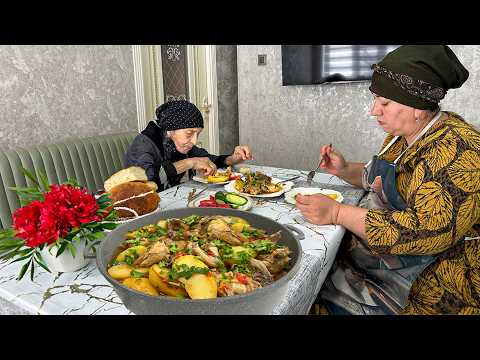 National Azerbaijani Dish in the Kitchen: CHICKEN CHIGIRTMA