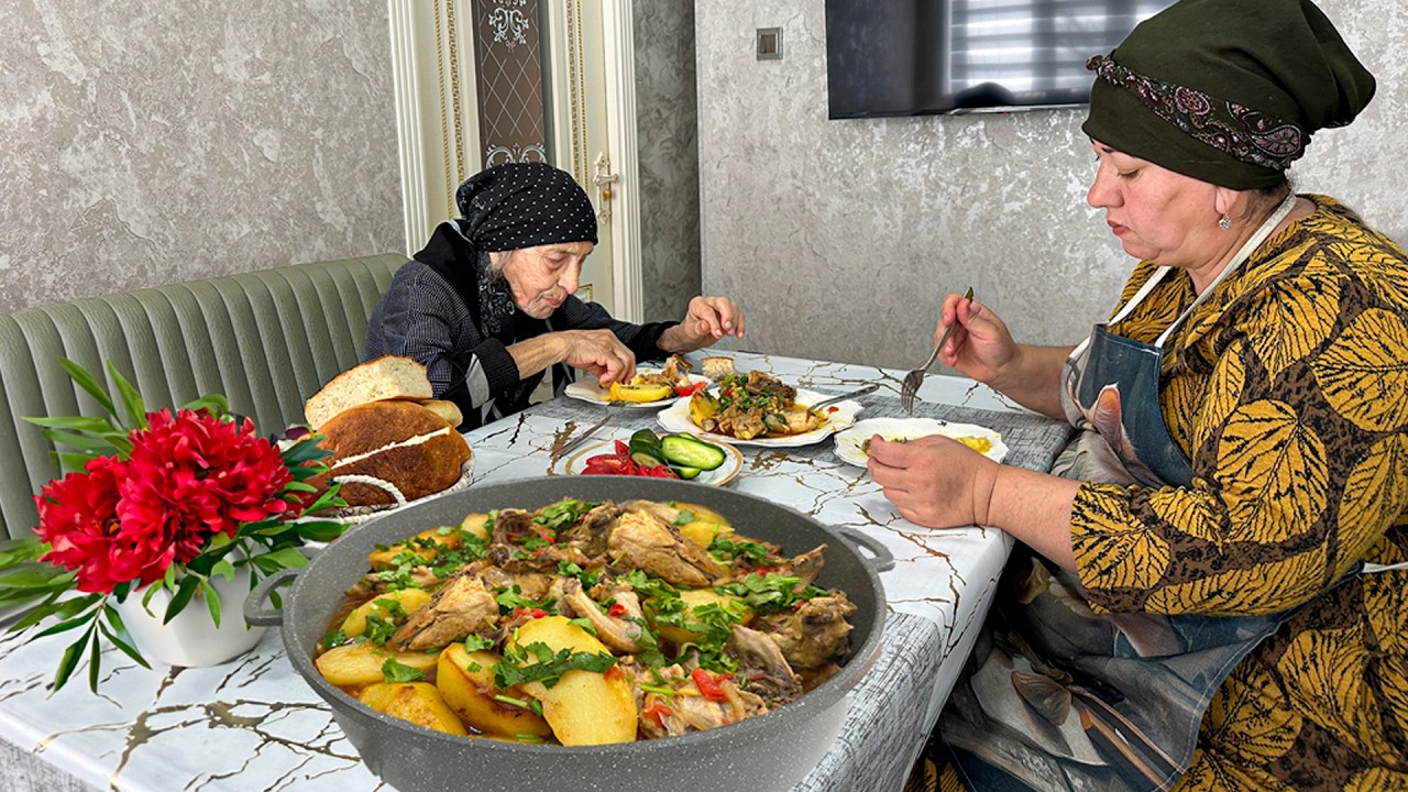 National Azerbaijani Dish in the Kitchen: CHICKEN CHIGIRTMA