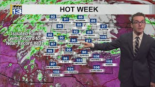 Record heat for some in New Mexico & isolated storms