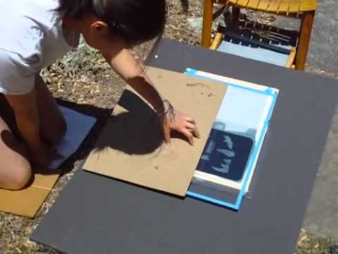 Speedball Diazo Screen Printing Emulsion Exposure Using Sunlight 50 seconds
