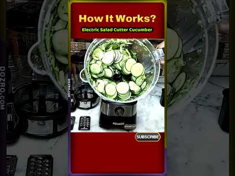 Electric Salad Slicer Cucumber Salad Cutter in Food Processor | How to Use? #salad #cucumber