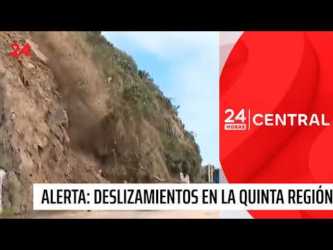 Alerta por deslizamientos de tierra en Valparaíso y Viña del Mar | 24 Horas TVN Chile
