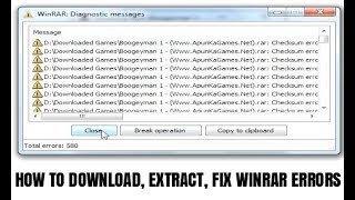 How to Download | Install | Extract with Winrar + Checksum error Fix 2019