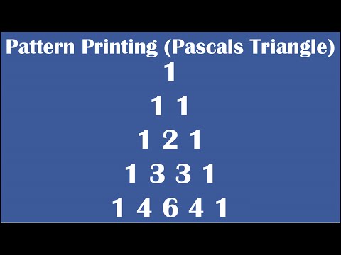C Practical and Assignment Programs-Printing Pascals Triangle Video