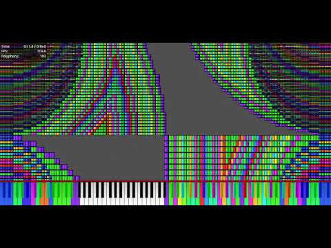[black midi] Yin Yang, smooth wave and pointy triangle test Sequence #5 with 180 tracks and 1920 BPM