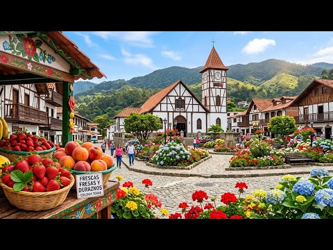 Colonia Tovar recorrido x la plaza. Un hermoso pueblo ubicado en Venezuela Aragua. Ruta en Moto 🛵