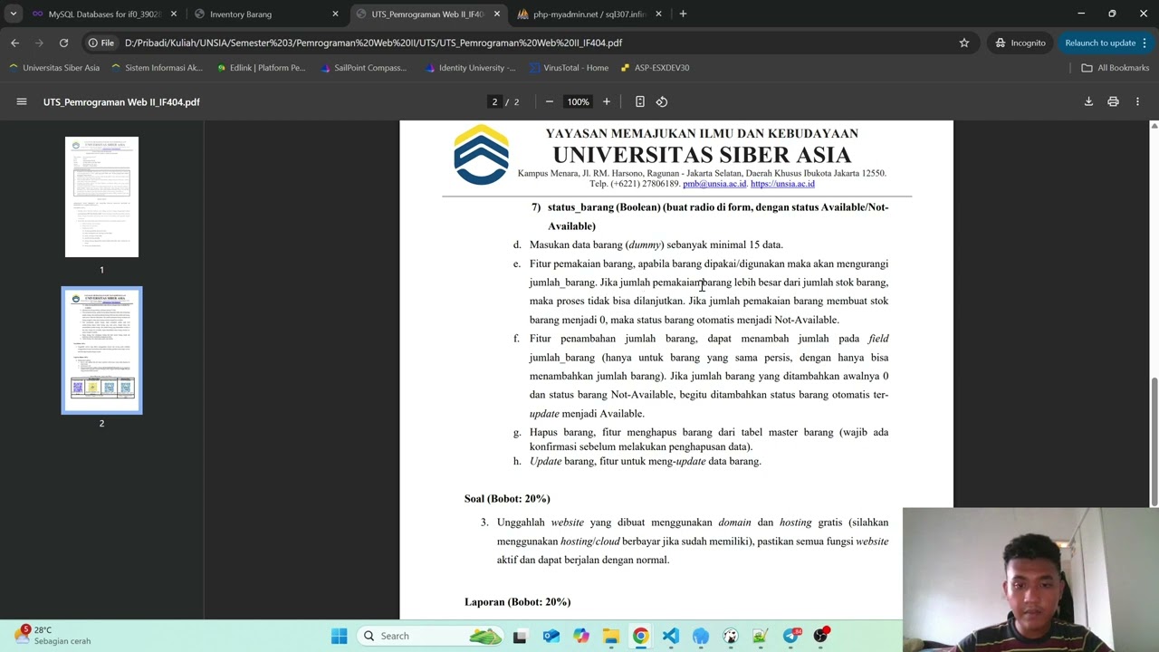 UTS Pemrograman Web II Unsia