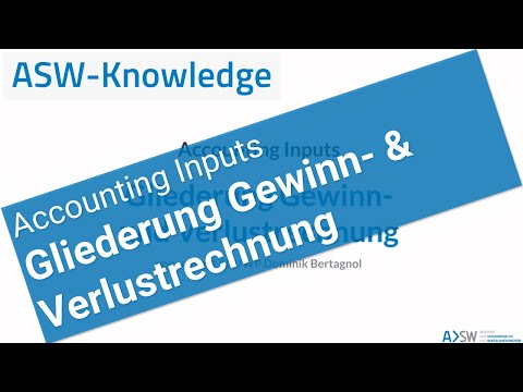 ASW-Knowledge: Accounting Inputs - Gliederung Gewinn- und Verlustrechnung