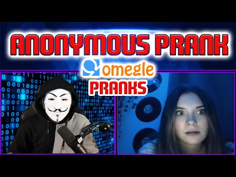 Hacking into Omegle cams PRANK with anonymous mask - Funny - Scary - Fun