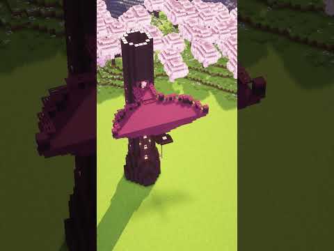 Minecraft Cherry Tree House🌸| Follow the 3D Build Guide on Heybuilds.com – Link in Bio!  #minecraft