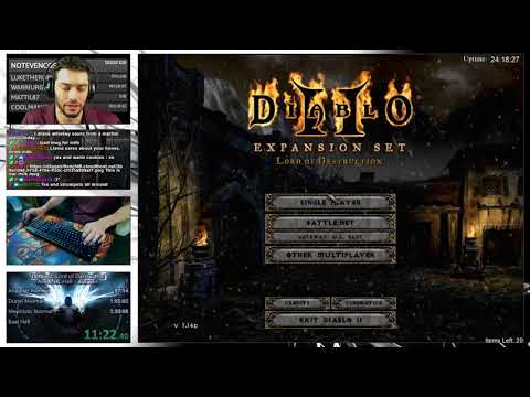 Diablo 2 - HARDCORE HELL ASSASSIN SPEEDRUN (08/25/2017)