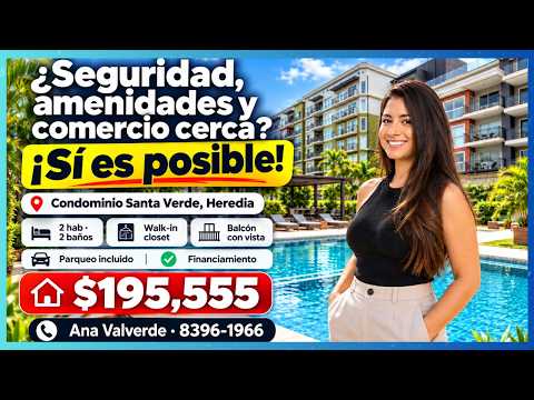 Apartamento en Venta Condominio Santa Verde, Heredia Costa Rica $195,555 | 2 Hab, 2 Baños