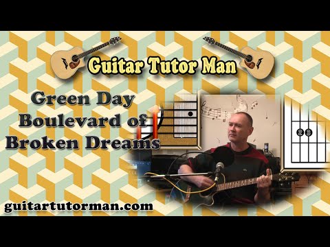 Boulevard Of Broken Dreams - Green Day - Acoustic Guitar Lesson (easy-ish)