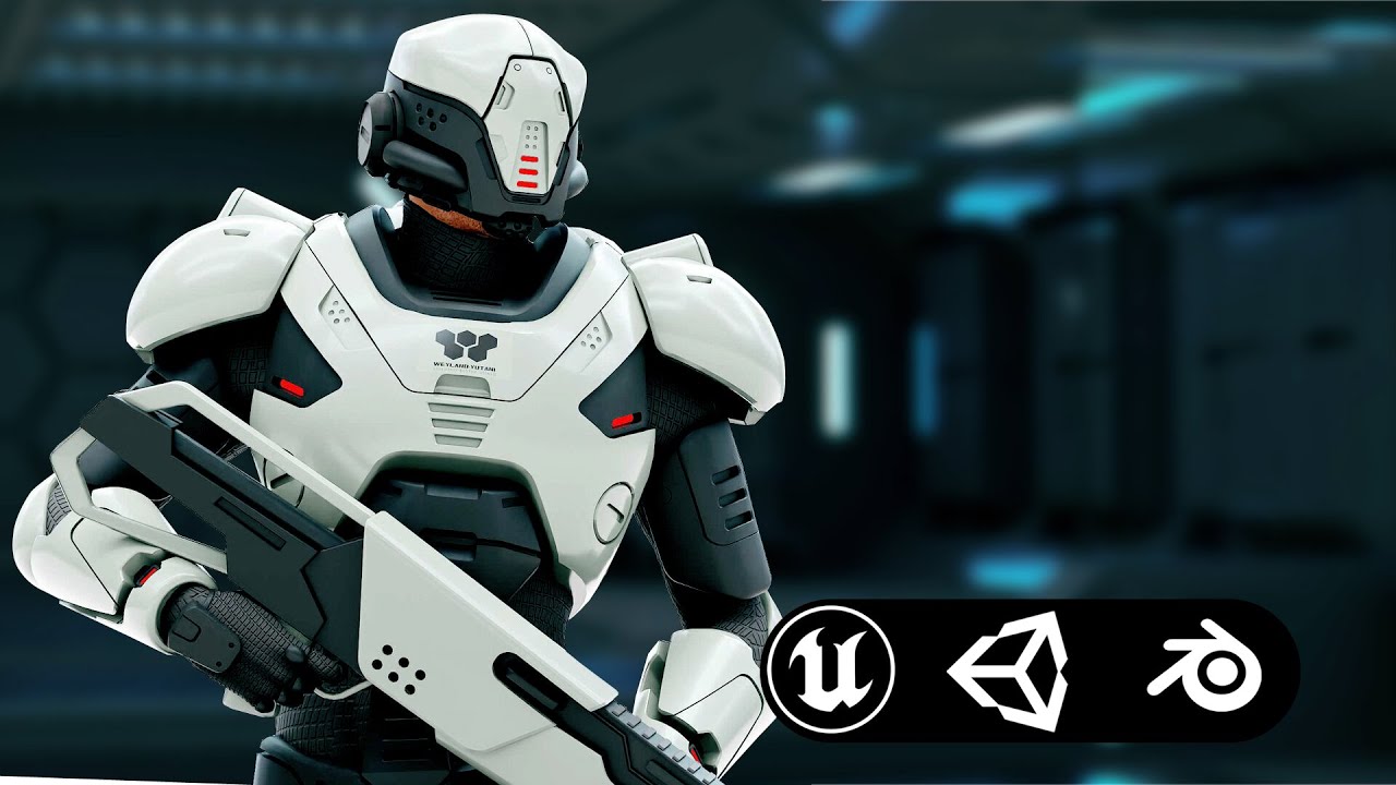 Cyborg Sol-20 Auto-Rig Pro Rigged For Mixamo Unreal Engine Unity 3D Model