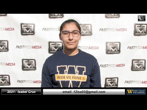2021 Isabel Cruz 4.04 GPA - Catcher and Second Base Softball Skills Video - Wolverines