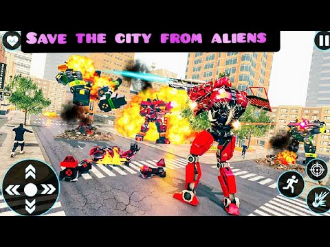 Dino Robot Car Game - Flying Robot Transforming Game - Save the city from aliens #15