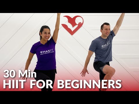 30 Min Beginner HIIT Workout for Fat Loss at Home - Standing No Jumping Low Impact Cardio Workout