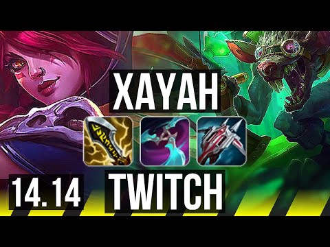 XAYAH & Rakan vs TWITCH & Bard (ADC) | 52k DMG, 20/5/9, 600+ games, Dominating | EUNE Master | 14.14