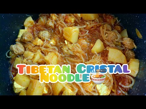 Alu Phing Tibetan Cristal noodle Veg Recipe 🍜
