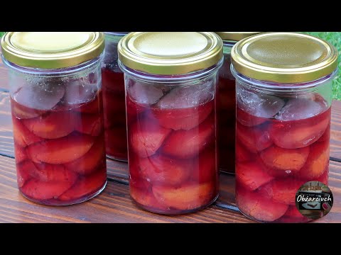 Pasteurized plums for winter, no brine, no spices, no sugar. Simply brilliant!