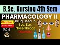B.Sc. Nursing 4th Sem | Drugs used in disorders of Ear, Nose and Throat Disorder | PHARMACOLOGY 2