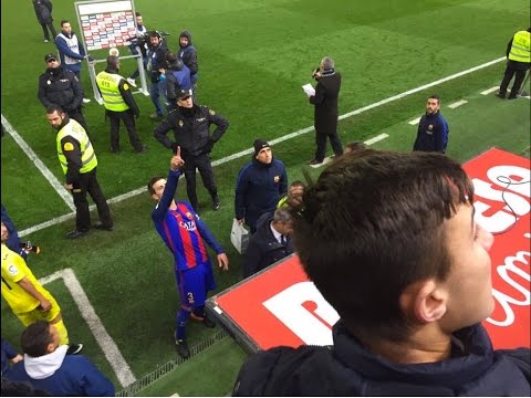 Gerard Piqué se dirige al palco donde se encontraba Javier Tebas