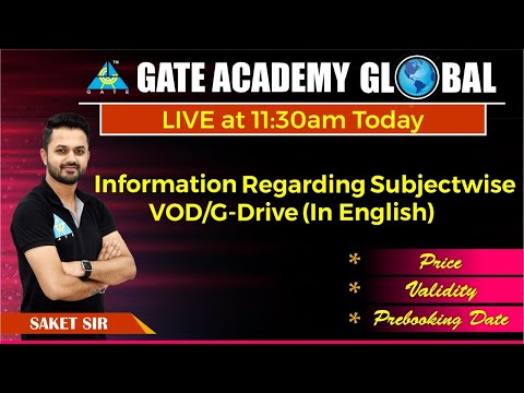 Information Regarding Subjectwise VOD/G-Drive | Saket Verma Sir
