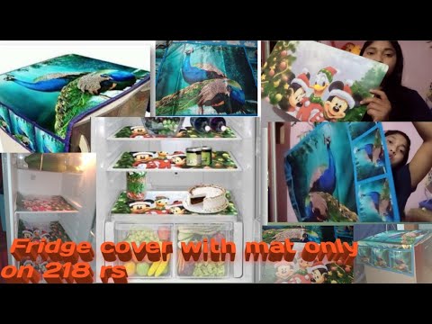 💃सिर्फ 218rs में fridge का makeover कर दिया।।🌹fridge cover and mat online shopping review🌺.