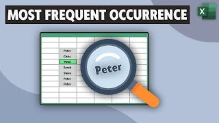 Download the video "Excel List the most frequent occurrence name or number from the dataset"