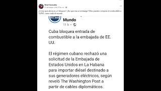 Cuba "bloquea" combustible para la embajada de EE. UU.: ¿Y SI LO LLAMAMOS "EMBARGO"?