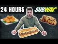 I ONLY ATE SUBWAY FOR 24 HOURS | Food Challenge