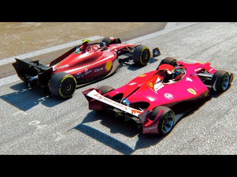 Ferrari F1 2022 vs Ferrari F1 2025 Concept - SHORT DRAG TOP SPEED BATTLE