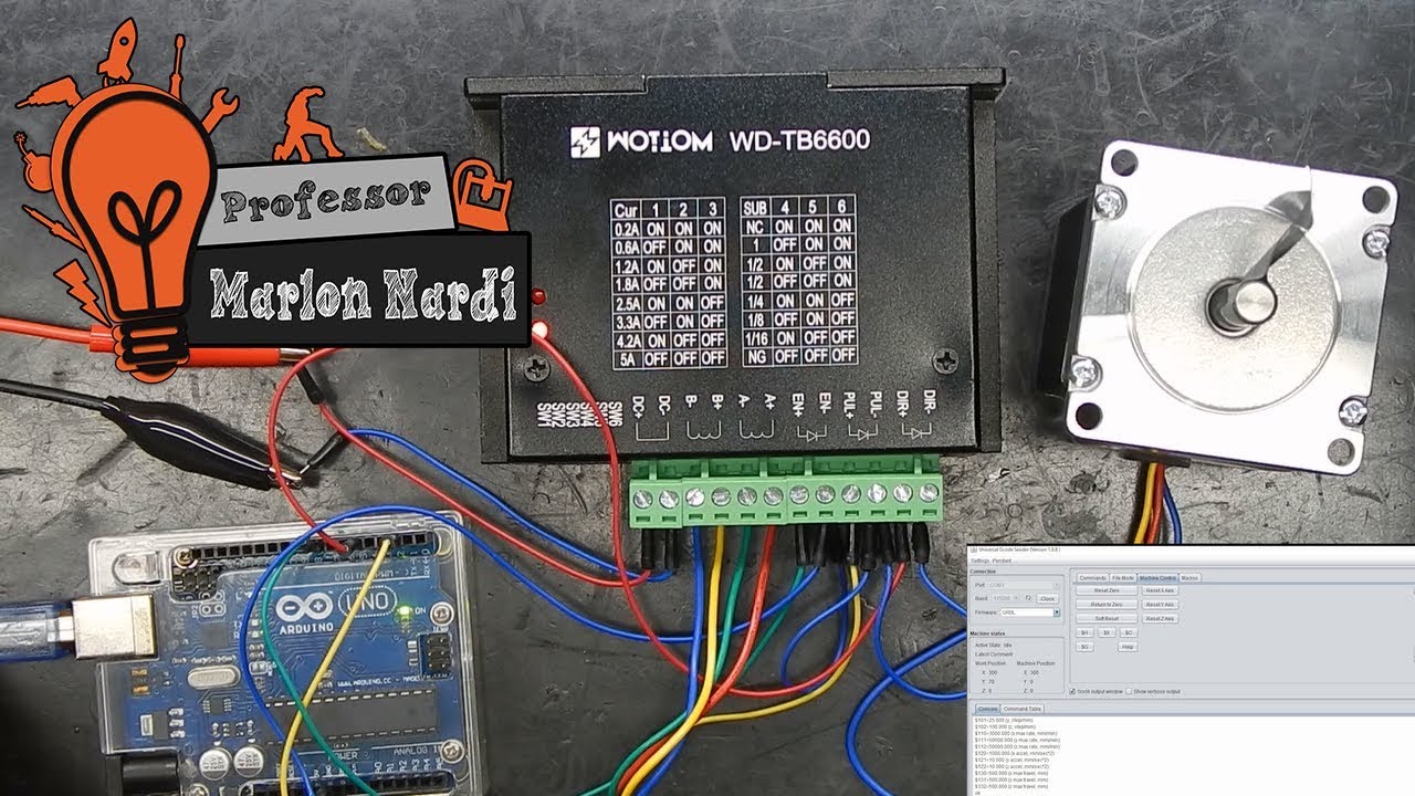 Watch Now Motor de Passo NEMA 23 15 kgf.cm 3A e Driver Para Motor de Passo 5A WD-TB6600 Wotiom - Review #5 Motor de Passo NEMA 23 15 kgf.cm 3A e Driver Para Motor de Passo 5A WD-TB6600 Wotiom - Review #5