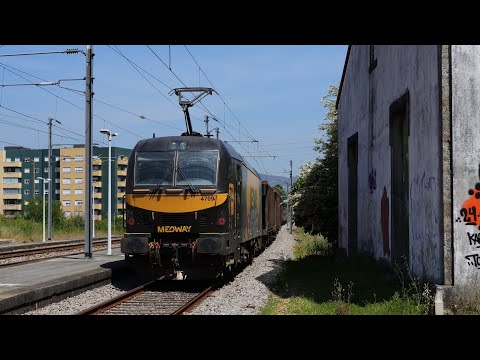 Medway comboio especial 95201 em Manobras na Estação de Barcelos