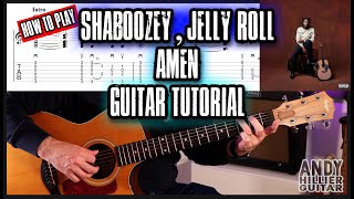 Shaboozey, Jelly Roll – Amen | Guitar Tutorial Lesson