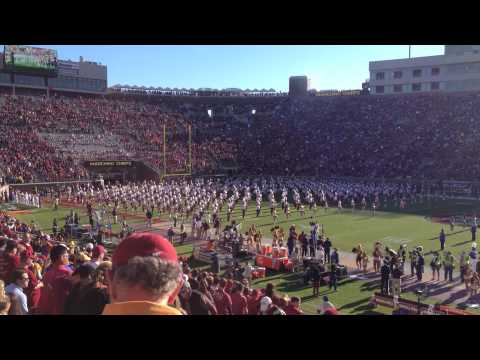 FSU Marching Chiefs enter the field; UF Nov 29, 2014