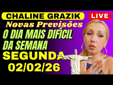 VIDENTE CHALINE GRAZIK LIVE PREVISÕES E+ SEGUNDA 02/02/26 #chalinegrazik #chagrazik