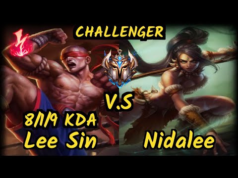 VEG AHaHaCiK (LEE SIN) vs NIDALEE - 8/1/9 KDA JUNGLE CHALLENGER GAMEPLAY - EUW