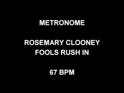 METRONOME 67 BPM Rosemary Clooney FOOLS RUSH IN