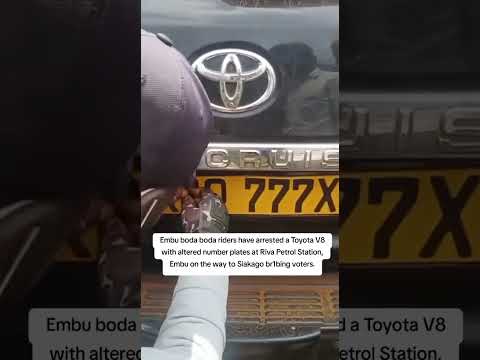 TOYOTA V8 WITH HIDDEN NUMBER PLATES IN MBEERE  #onlinecommunityke