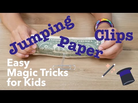 Part of a video titled Jumping Paper Clips | Easy Magic Tricks for Kids - YouTube