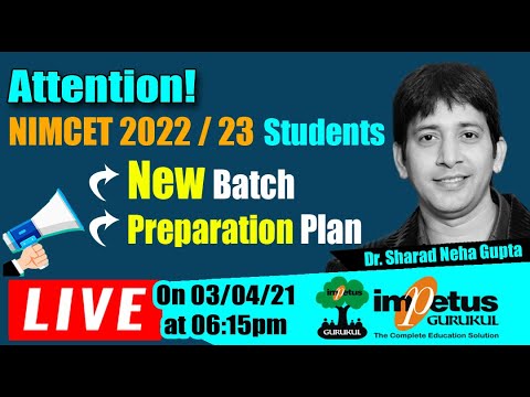 New batch announcement for NIMCET 2022 & 2023 | Class room | Live class | Impetus Gurukul