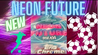 **NEW** Topps Chrome Neon Future Steve Aoki UEFA Champions League Hobby Box ** Nice Cards! **