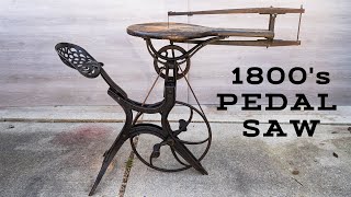 Restoring Rare 1800's PEDAL POWERED Scroll Saw