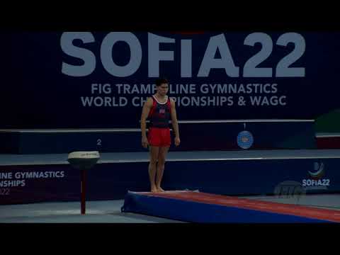 PADDOCK Jaydon (GBR) M - 2022 Trampoline Worlds, Sofia (BUL) - Q Tumbling Exercise 2