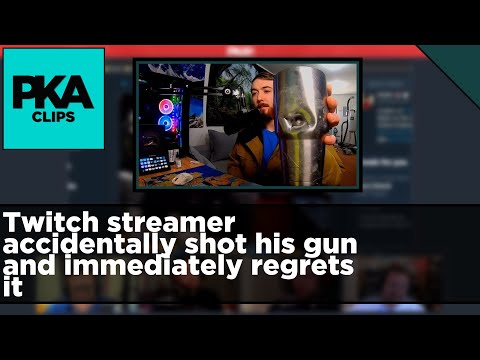 Twitch streamer accidentally shot his gun and immediately regrets it - PKA Clip