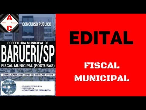 Edital e Apostila - Concurso Prefeitura de Barueri-SP 2018 - Fiscal Municipal (Posturas)