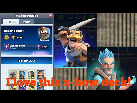 6200+ 🏆Ladder Trophy Push Gameplays! X-bow Tornado Deck - Clash Royale