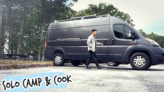 Revealing the Dark Truth of Living In My Unfinished Van | First Camp & Cook